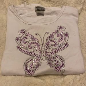 Bedazzled Butterfly Long-sleeve Tee